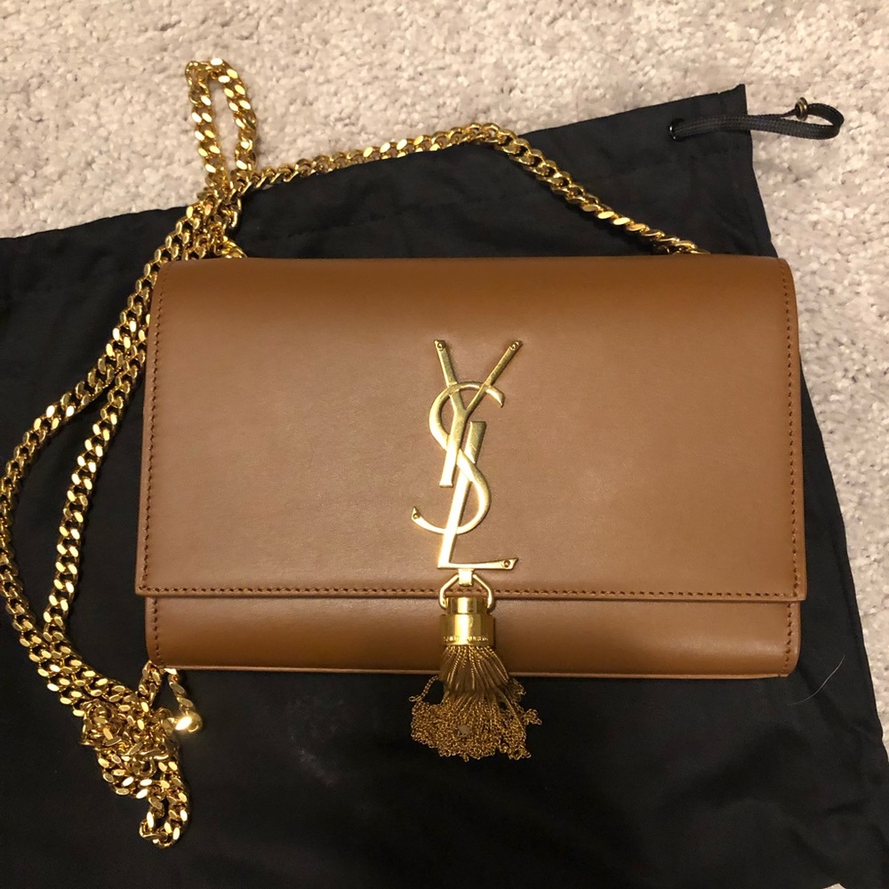 Saint Laurent Monogram Tassel Leather Crossbody